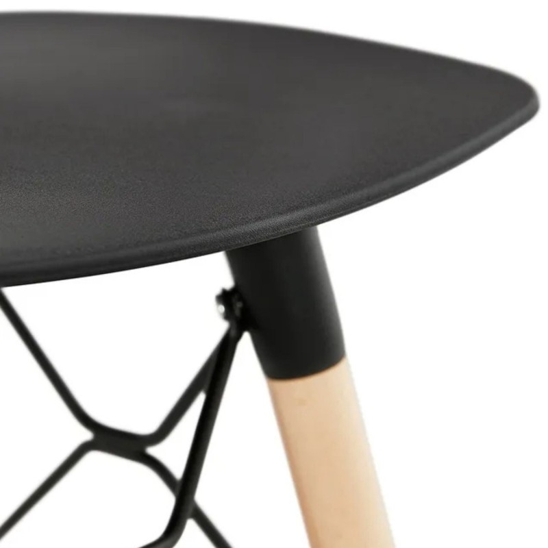 Lot de 2 tabourets bas ALADIN noirs dans une pièce moderne