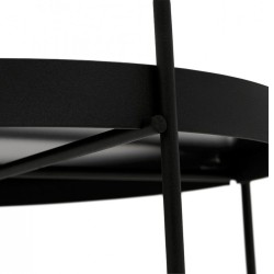 Détail structure métal noir table d’appoint pliable KOLOS