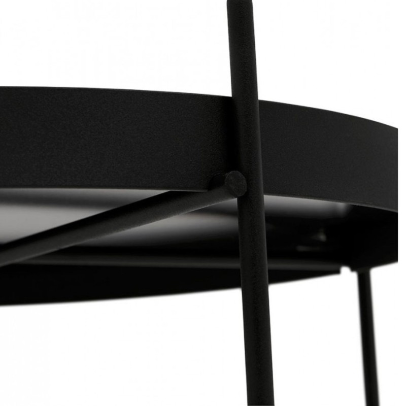 Détail structure métal noir table d’appoint pliable KOLOS