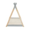 Lit enfant tipi TINY  pin gris  90x190 sommier inclus