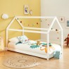 Lit enfant cabane TINY  pin blanc  70x140 sommier inclus