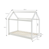 Lit enfant cabane TINY  pin blanc  70x140 sommier inclus