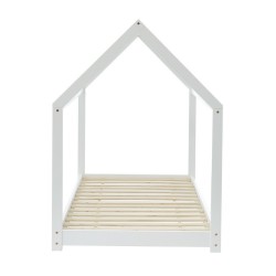 Lit enfant cabane TINY  pin blanc  70x140 sommier inclus