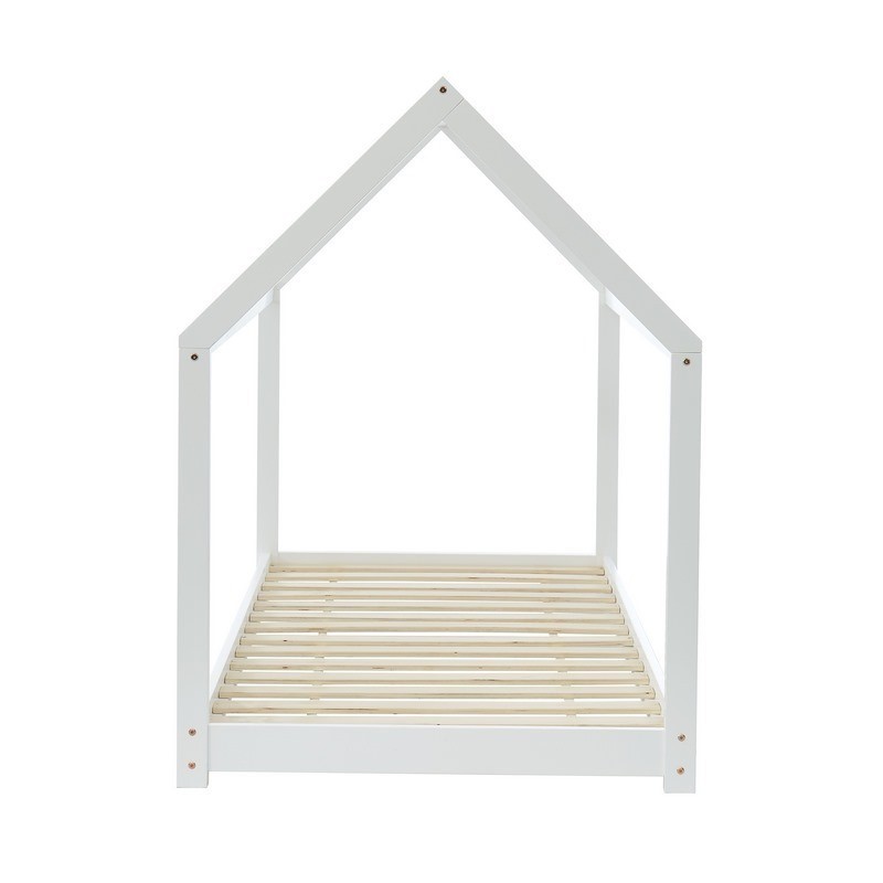 Lit enfant cabane TINY  pin blanc  70x140 sommier inclus