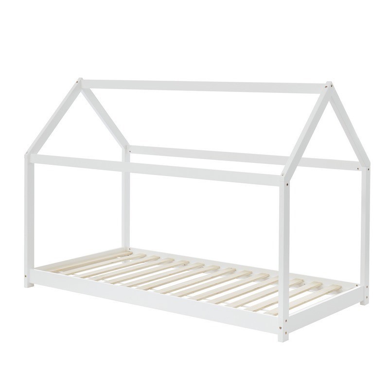Lit enfant cabane TINY  pin blanc  70x140 sommier inclus