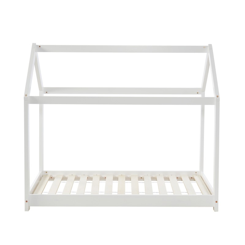 Lit enfant cabane TINY  pin blanc  70x140 sommier inclus
