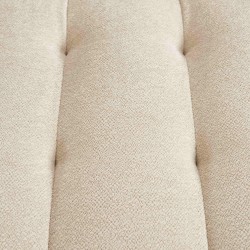 Canapé droit TOBI en tissu beige fixe 3 places