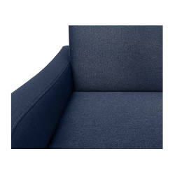 HORACE canapé droit convertible Rapido 3 places bleu nuit avec matelas Dunlopillo 15cm 140x200 cm