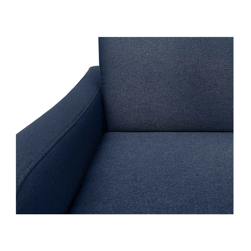 HORACE canapé droit convertible Rapido 3 places bleu nuit avec matelas Dunlopillo 15cm 140x200 cm