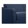 HORACE canapé droit convertible Rapido 3 places bleu nuit avec matelas Dunlopillo 15cm 140x200 cm