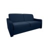 HORACE canapé droit convertible Rapido 3 places bleu nuit avec matelas Dunlopillo 15cm 140x200 cm