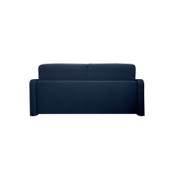 HORACE canapé droit convertible Rapido 3 places bleu nuit avec matelas Dunlopillo 15cm 140x200 cm