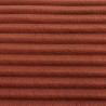 Canapé droit convertible LOIC en velours côtelé terracotta 3 places