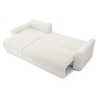 Canapé d'angle NOVA convertible tissu bouclette blanc 4 places