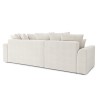 Canapé d'angle NOVA convertible tissu bouclette blanc 4 places