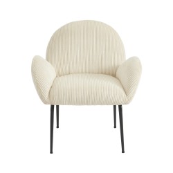 Fauteuil GINA velours côtelé beige
