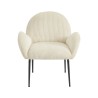 Fauteuil GINA velours côtelé beige