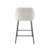 Lot de 2 tabourets de bar NILS tissu bouclette blanc