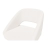 Lot de 2 tabourets de bar LENNY tissu bouclette blanc piètement en métal noir