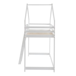Lit mezzanine TINY  pin blanc sommier inclus 90x190