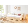 Lit enfant LOU avec tiroir  pin massif  90x190 sommier inclus