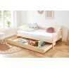 Lit enfant LOU avec tiroir  pin massif  90x190 sommier inclus