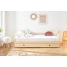 Lit enfant LOU avec tiroir  pin massif  90x190 sommier inclus