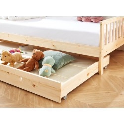 Lit enfant LOU avec tiroir  pin massif  90x190 sommier inclus