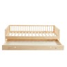 Lit enfant LOU avec tiroir  pin massif  90x190 sommier inclus