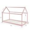 Lit enfant cabane TINY  pin rose  90x190 sommier inclus