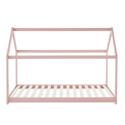 Lit enfant cabane TINY  pin rose  90x190 sommier inclus