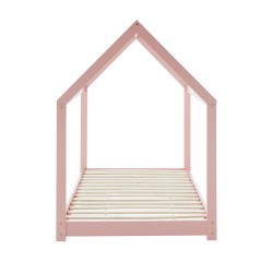 Lit enfant cabane TINY  pin rose  90x190 sommier inclus