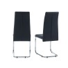 Lot de 2 chaises MARA simili noir pieds métal chromé