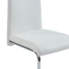 Lot de 2 chaises MARA simili blanc pieds métal chromé