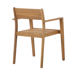 Lot de 2 fauteuils MILLA de jardin en bois d'acacia FSC coloris naturel