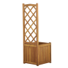 Jardinière avec treillis MIRI  en bois d'acacia 43,5x43,5x130 cm