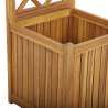 Jardinière avec treillis MIRI  en bois d'acacia 43,5x43,5x130 cm
