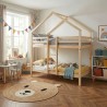 Lit cabane superposé TINY  pin naturel  90x190 sommier inclus