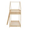 Lit cabane superposé TINY  pin naturel  90x190 sommier inclus