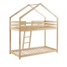 Lit cabane superposé TINY  pin naturel  90x190 sommier inclus