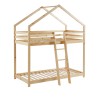 Lit cabane superposé TINY  pin naturel  90x190 sommier inclus