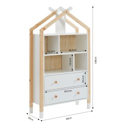 Commode TIPI blanc 2 tiroirs 80cm