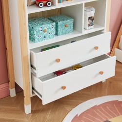 Commode TIPI blanc 2 tiroirs 80cm