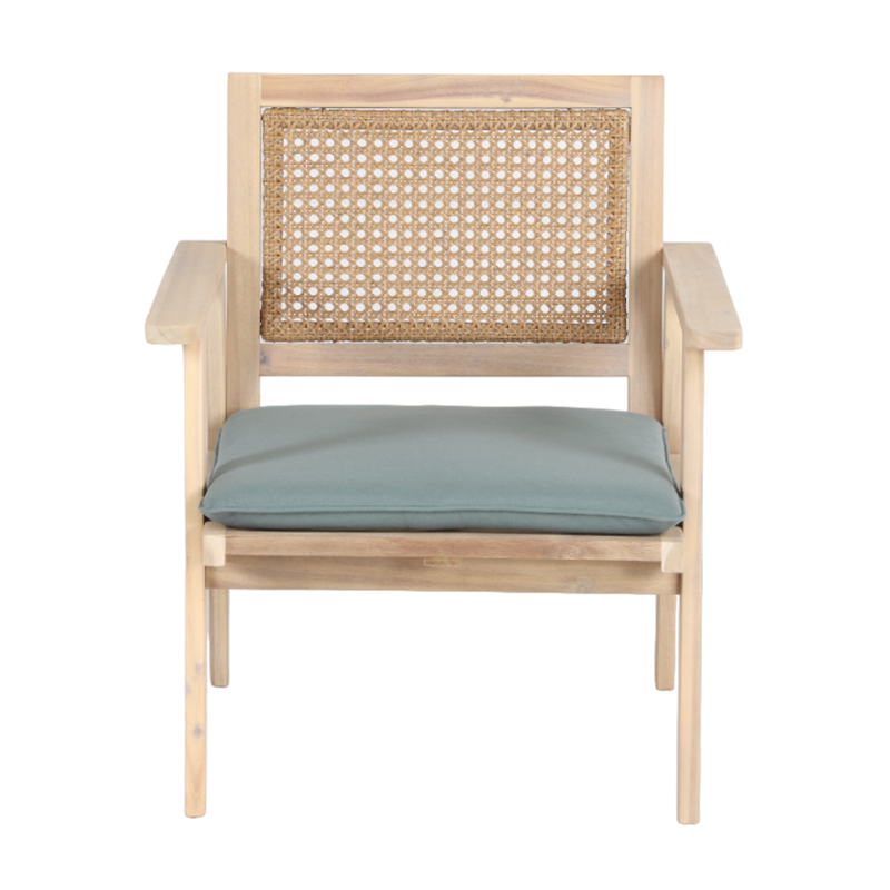 Salon de jardin MATA en bois d'acacia 4 places vert anglais