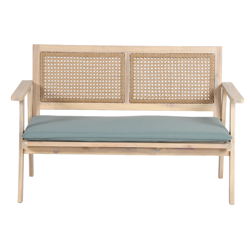 Salon de jardin MATA en bois d'acacia 4 places vert anglais