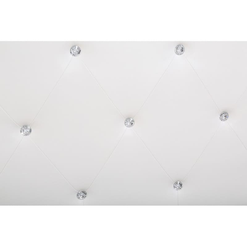 Lit coffre BAHIA simili blanc 140x190 sommier inclus