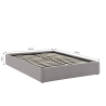 Lit coffre SAKURA tissu gris chiné 160x200 sommier inclus