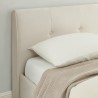 Lit coffre SEGURO velours beige crème 90x190 sommier inclus