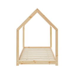 Lit enfant cabane TINY  pin naturel  90x200 sommier inclus