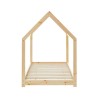 Lit enfant cabane TINY  pin naturel sommier inclus 70x140